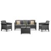Set de mobilier de gradina Venus II cu 5 locuri, grafit