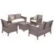 Set de mobilier de gradina Venus II cu 6 locuri, grafit cappuccino