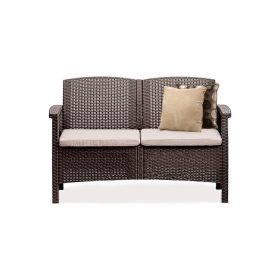 Canapea de gradina Venus cu 2 locuri, maro