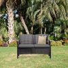 Canapea de gradina Venus cu 2 locuri, grafit