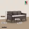 Set de mobilier de gradina Venus cu 5 locuri, maro