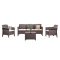 Set de mobilier de gradina Venus cu 5 locuri, culoare cappuccino