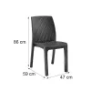 Scaun de gradina din plastic Vanda, grafit