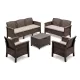 Venus Large V set de mobilier de grădină cu 7 locuri