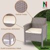 Set de mobilier de gradina Venus cu 4 locuri, culoare cappuccino