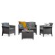 Set de mobilier de gradina Venus cu 4 locuri, grafit