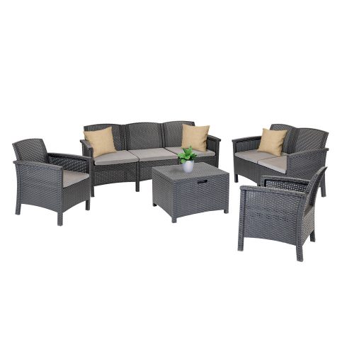 Venus Large V set de mobilier de grădină cu 7 locuri