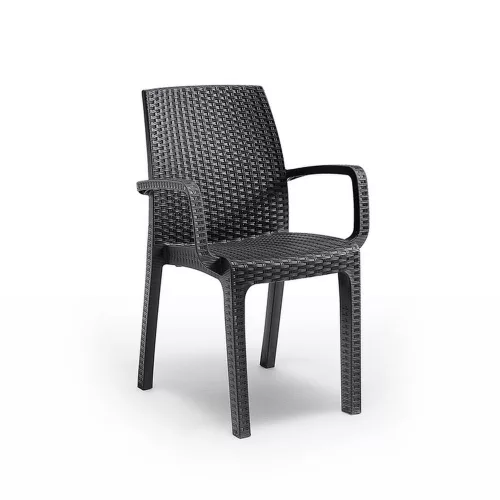 Scaun de gradina din plastic Verdi, grafit