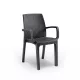 Scaun de gradina din plastic Verdi, grafit