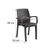 Scaun de gradina din plastic Verdi, grafit