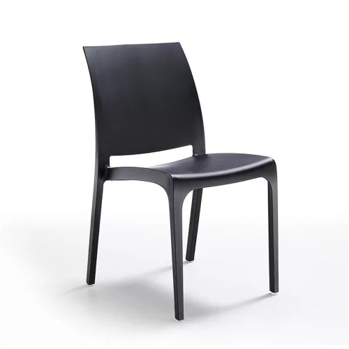 Scaun de gradina din plastic Volare, grafit