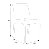 Scaun de gradina din plastic Volare, model cappuccino