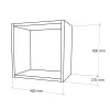 Boxie dulap de perete deschis 40x40x27 cm albastru