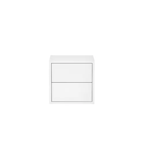 Boxie 2 sertare dulap de perete 40x40x37 cm alb