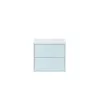 Boxie 2 sertare dulap de perete 40x40x37 cm albastru