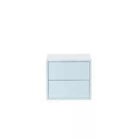 Boxie 2 sertare dulap de perete 40x40x37 cm albastru