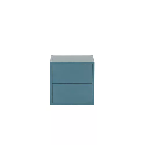 Boxie 2 sertare dulap de perete 40x40x37 cm albastru petrol