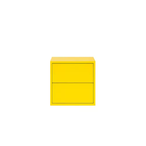 Boxie dulap de perete cu 2 sertare 40x40x37 cm galben