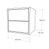 Boxie dulap de perete cu 2 sertare 40x40x37 cm verde