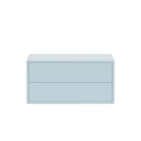 Boxie 2 sertare dulap de perete 40x80x37 cm albastru