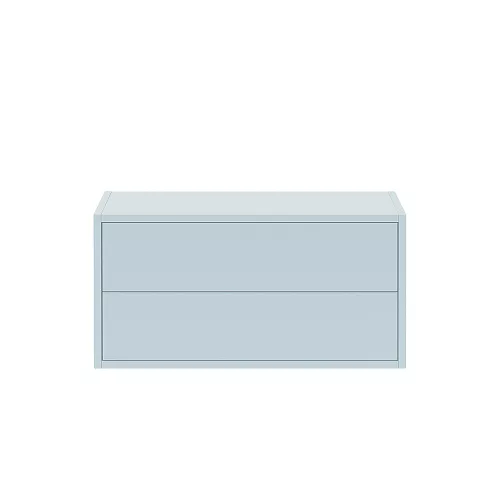 Boxie 2 sertare dulap de perete 40x80x37 cm albastru