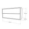 Boxie 2 sertare dulap de perete 40x80x37 cm roz