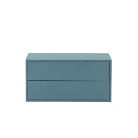 Boxie 2 sertare dulap de perete 40x80x37 cm albastru petrol
