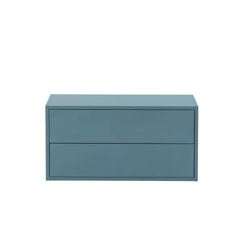 Boxie 2 sertare dulap de perete 40x80x37 cm albastru petrol