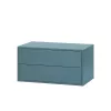 Boxie 2 sertare dulap de perete 40x80x37 cm albastru petrol