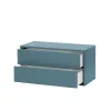 Boxie 2 sertare dulap de perete 40x80x37 cm albastru petrol