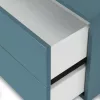 Boxie 2 sertare dulap de perete 40x80x37 cm albastru petrol