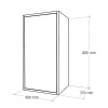 Boxie 1 ușă dulap de perete 80x40x37 cm galben