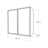Boxie 2 uși dulap de perete 80x80x37 cm alb