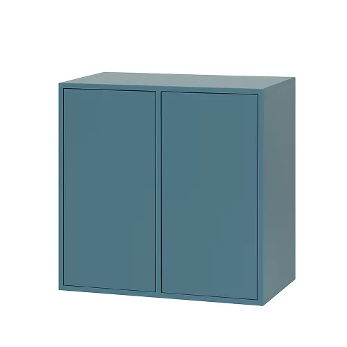 Boxie 2 uși dulap de perete 80x80x37 cm albastru petrol