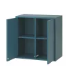 Boxie 2 uși dulap de perete 80x80x37 cm albastru petrol