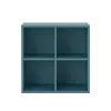 Boxie dulap de perete deschis 80x80x37 cm albastru petrol