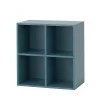 Boxie dulap de perete deschis 80x80x37 cm albastru petrol