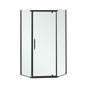 Cabina de dus patrata Celtic 100x100 cm fara cadita neagra