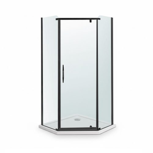 Celtic 100x100 cm cabină de duș pentagonală cu tavă de duș negru