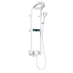 Set de dus digital Tropic cu baterie termostatica, alb