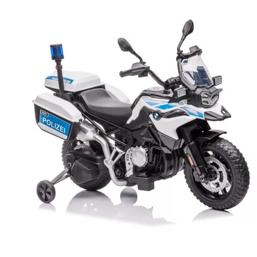 Motocicleta electrica de politie BMW albastra