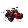 ATV electric cu 3 roti rosu