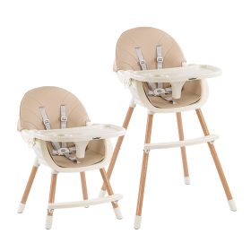 Scaun de hrănire 2 în 1 bej