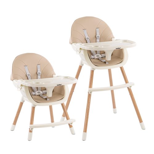 Scaun de hrănire 2 în 1 bej
