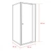 Cabina de dus flexibila de colt 80x80 cm fara cadita de dus