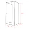 Cabina de dus patrata flexibila, montata pe perete, 80x80 cm, fara cadita de dus