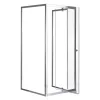 Cabina de dus patrata flexibila, montata pe perete, 90x90 cm, fara cadita de dus