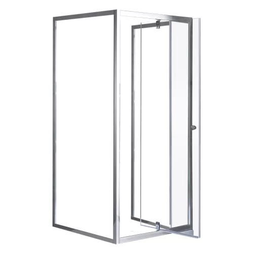 Cabina de dus patrata flexibila, montata pe perete, 90x90 cm, fara cadita de dus