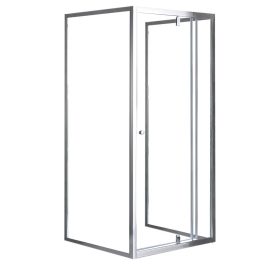 Cabina de dus asimetrica Flexi, montata pe perete, 80x90 cm, fara cadita de dus