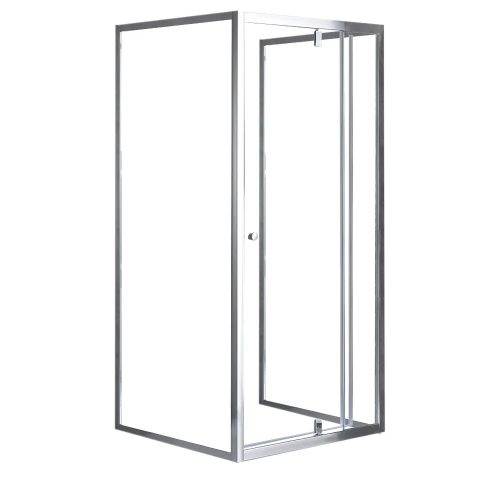 Cabina de dus asimetrica Flexi, montata pe perete, 80x90 cm, fara cadita de dus